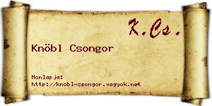 Knöbl Csongor névjegykártya