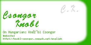 csongor knobl business card